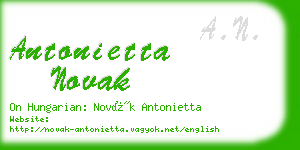 antonietta novak business card